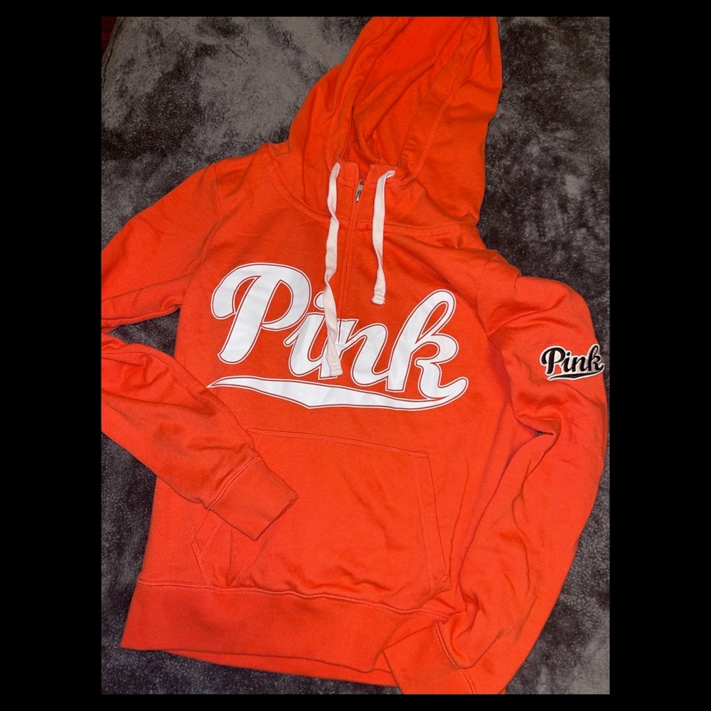 PINK half zip hoodie